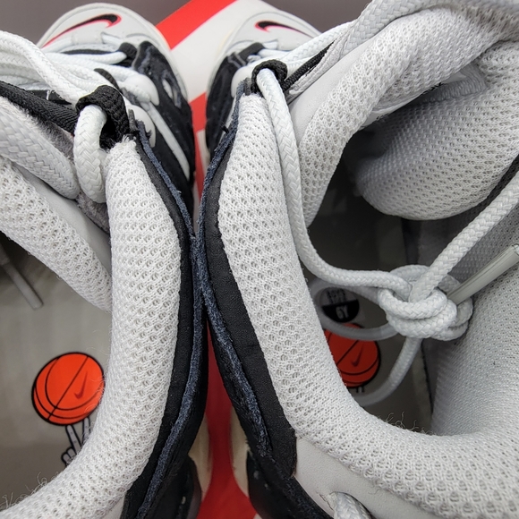 Nike Youth Air More Uptempo Hoops (GS) Shoes White Black Orange DX3360-001 NEW - Picture 5 of 6